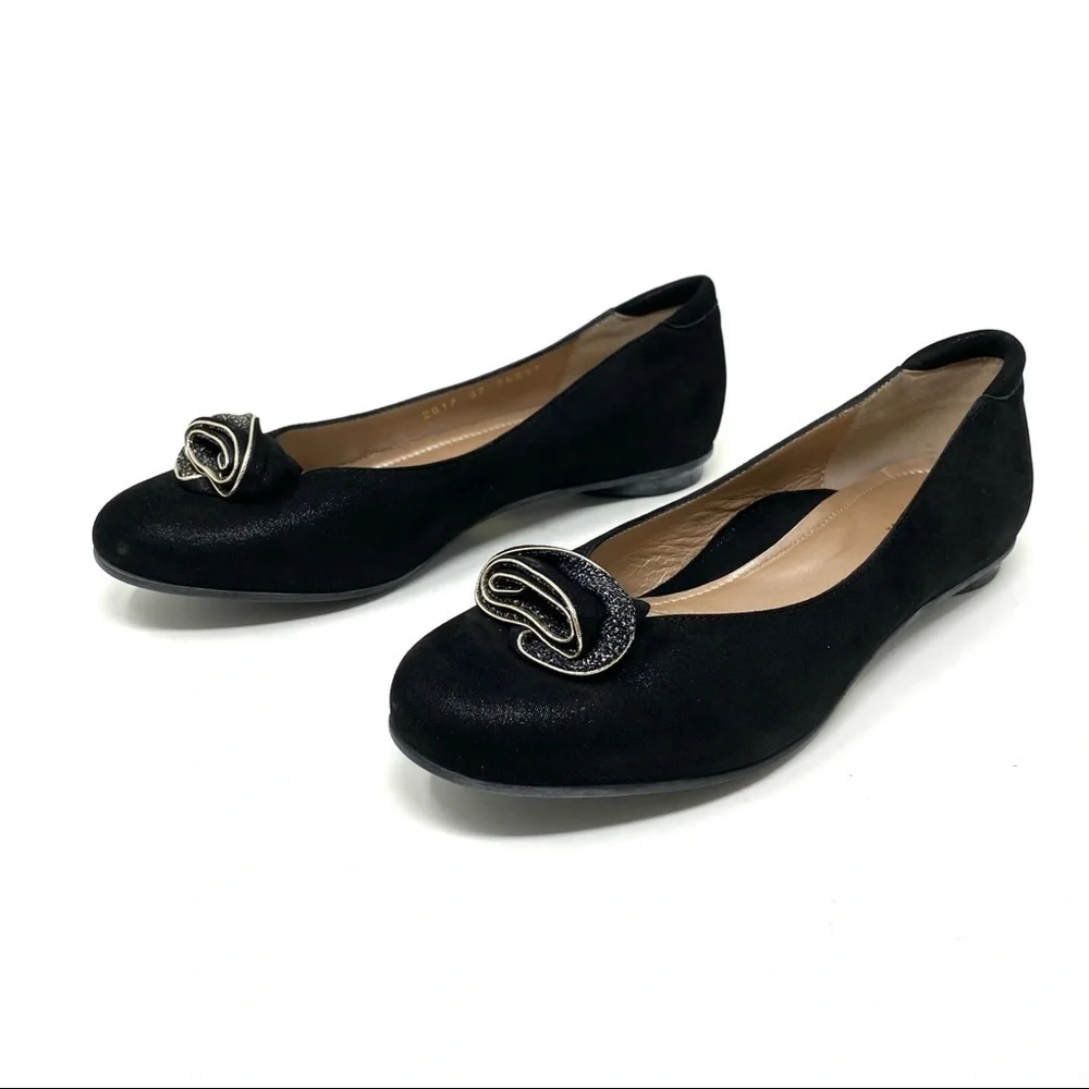 Beautifeel Fifa black glittering suede flats 36H